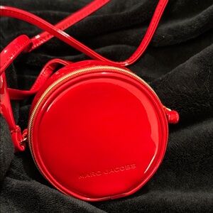 Marc Jacobs Bright Red Patent Round Crossbody